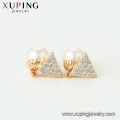 96068 Xuping neue Mode Dame 18K Gold Perle Tropfen Ohrring Schmuck